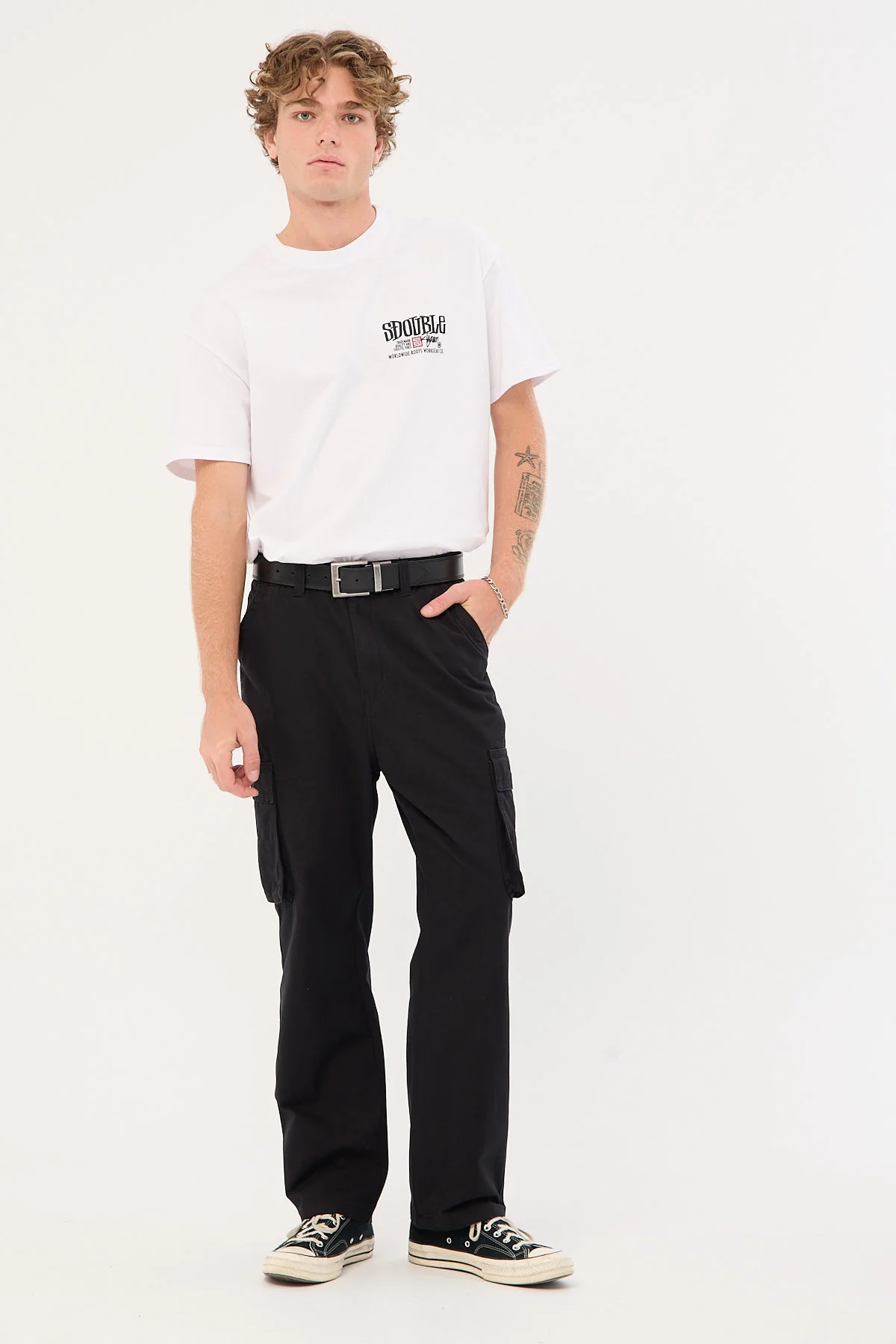 Sdouble Cargo Work Pant Black