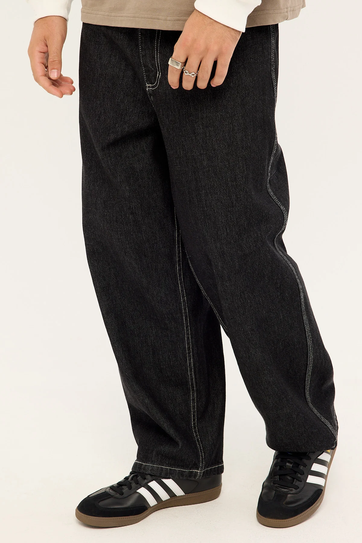 Thrills Biggest Slacker Jean Raw Black - Image 3