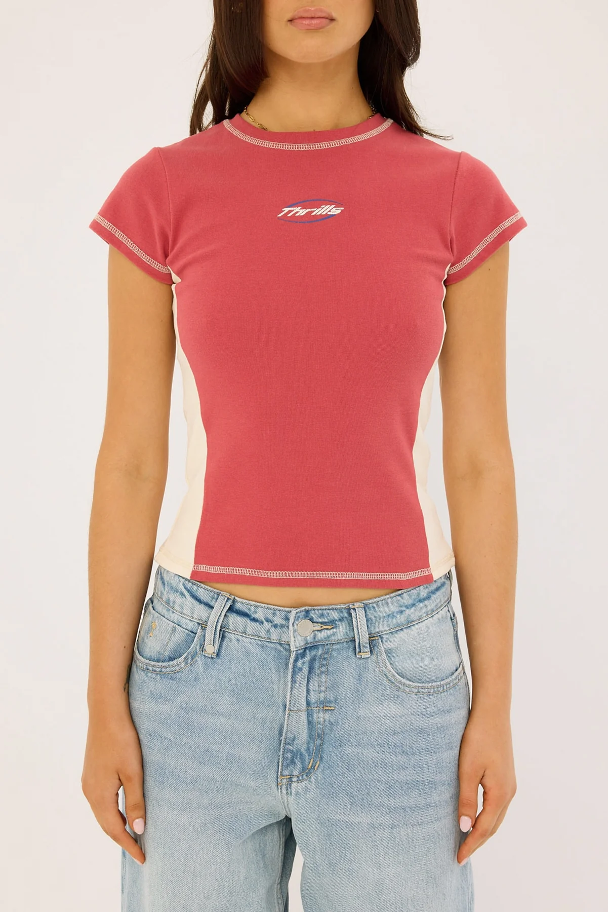Thrills Fortune Favours Club Tee Redwood - Image 7