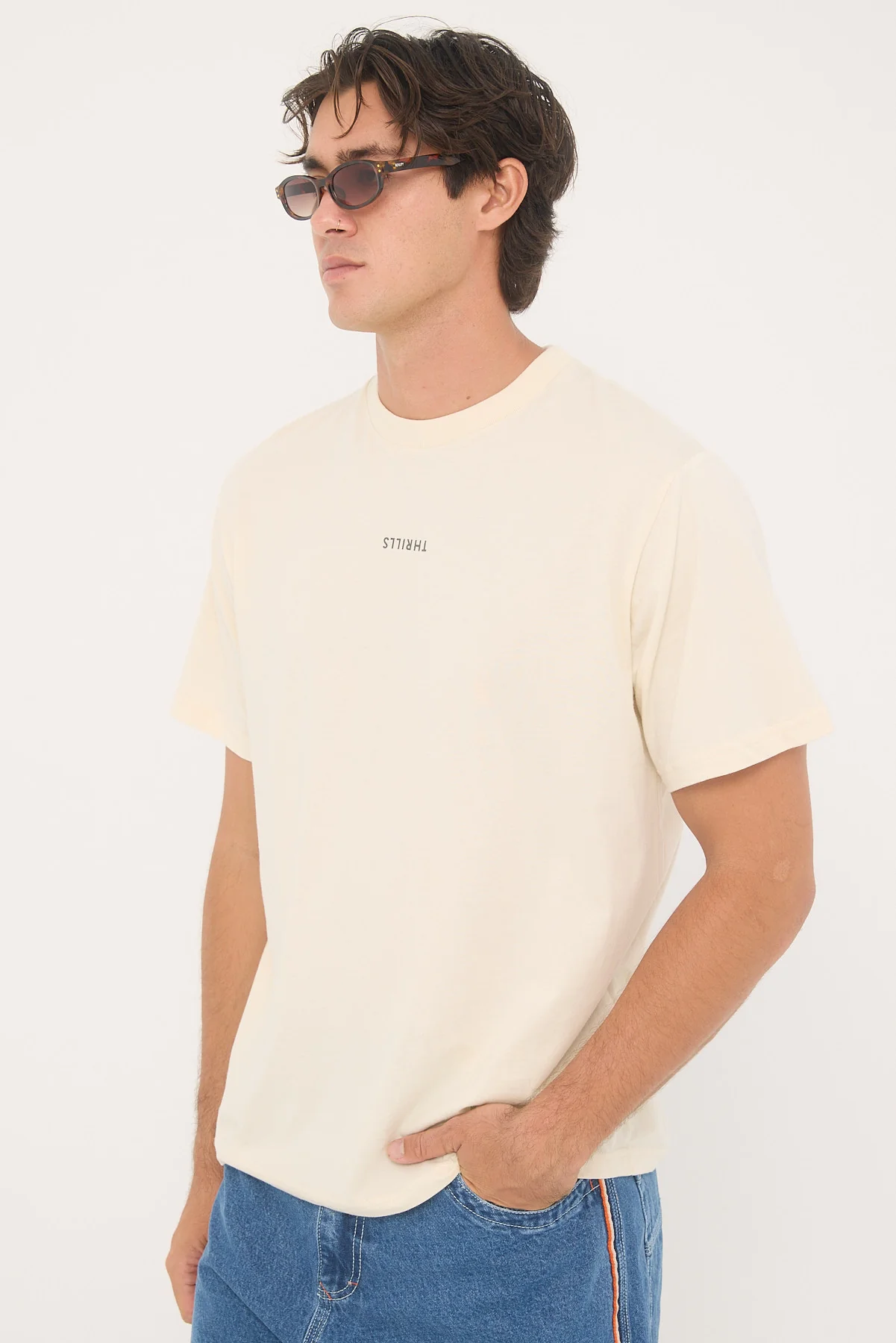 Thrills Minimal Thrills Merch Fit Tee Heritage White - Image 4