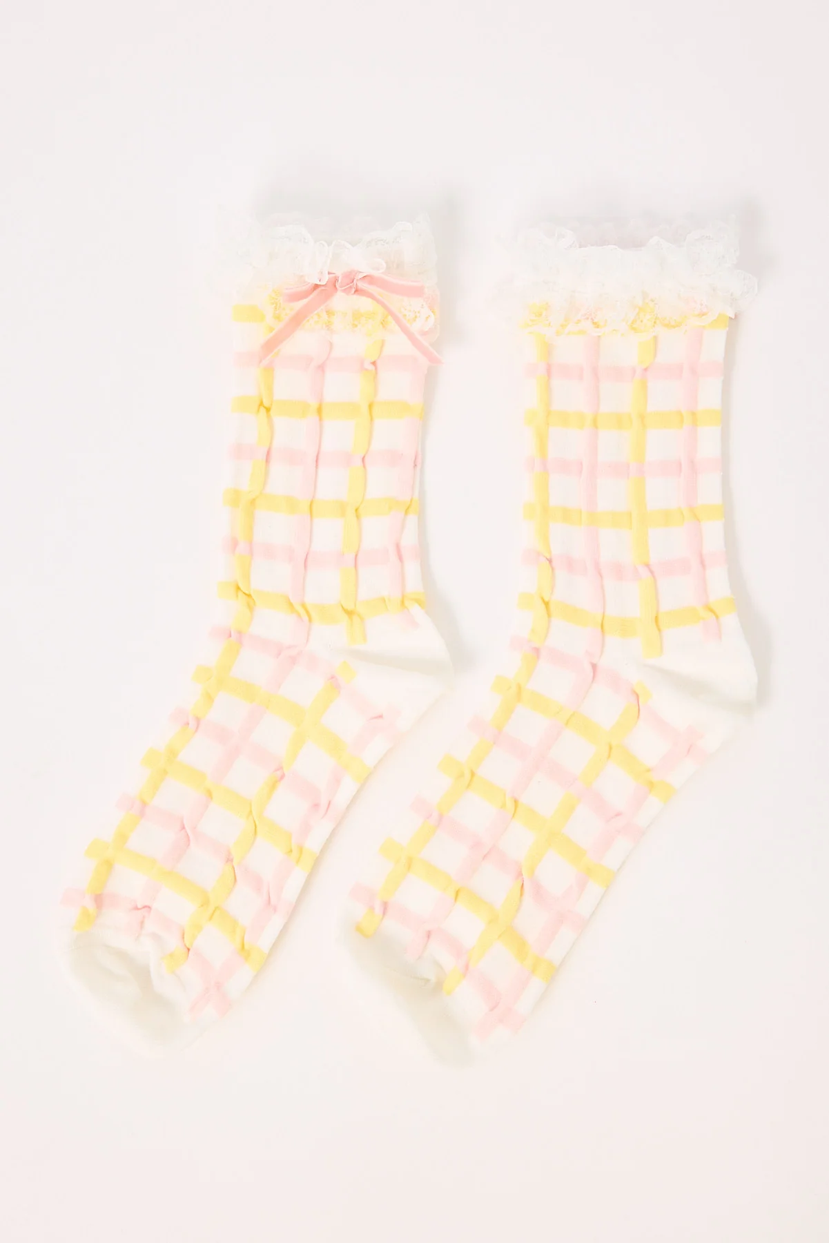 Token Check Frilly Sock White
