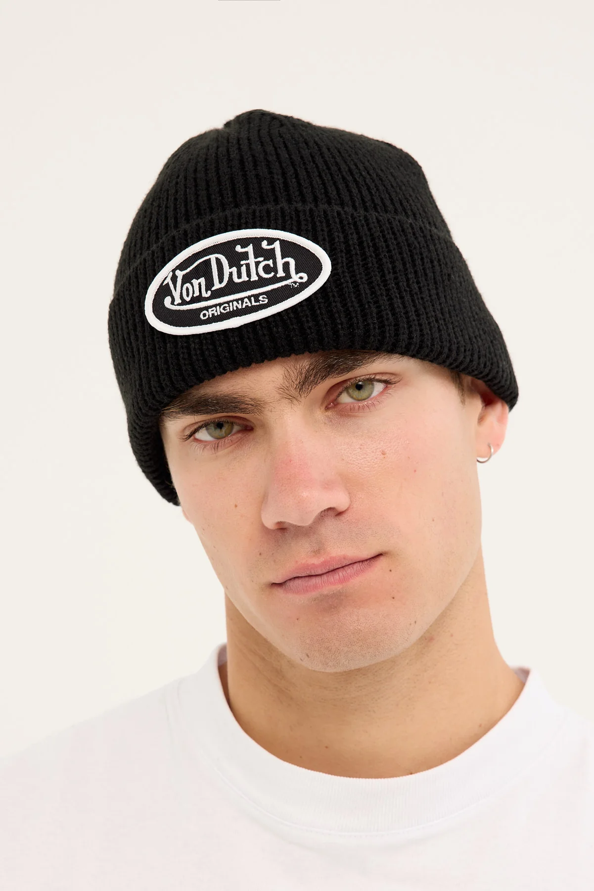 Von Dutch Originals Cuff Beanie Black - Image 4