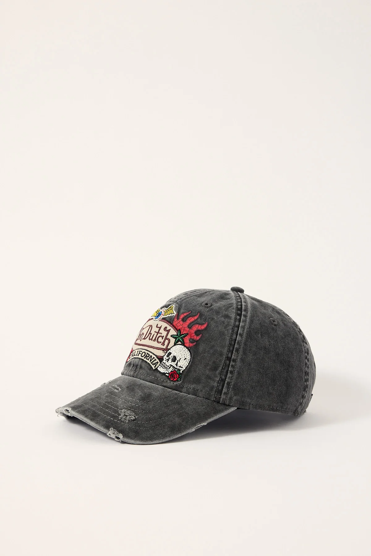 Von Dutch Von Dutch Patches Rhinestone Cap Washed Black - Image 3