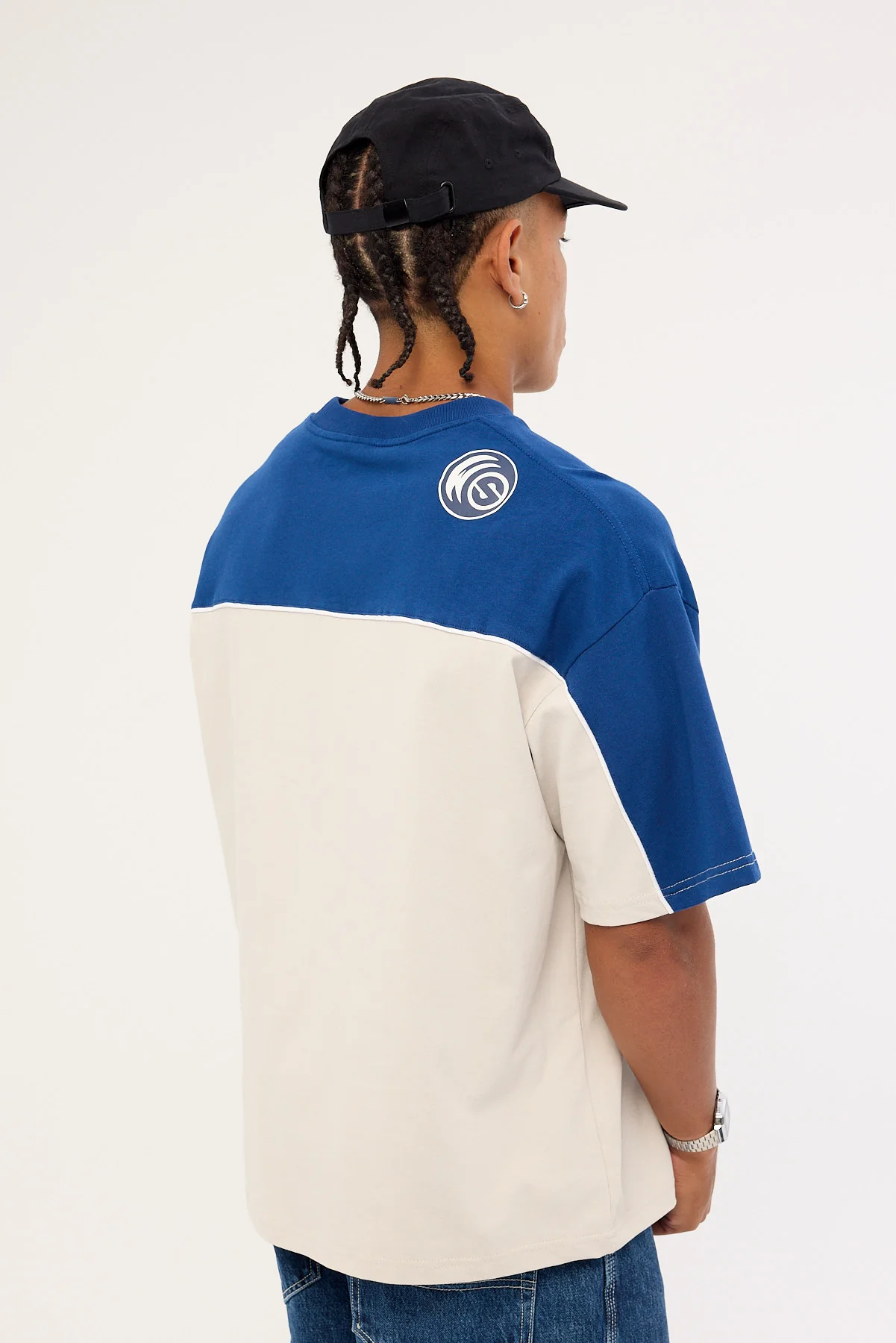 Worship Blender Oversize Panel Tee Blue Depths - Image 4