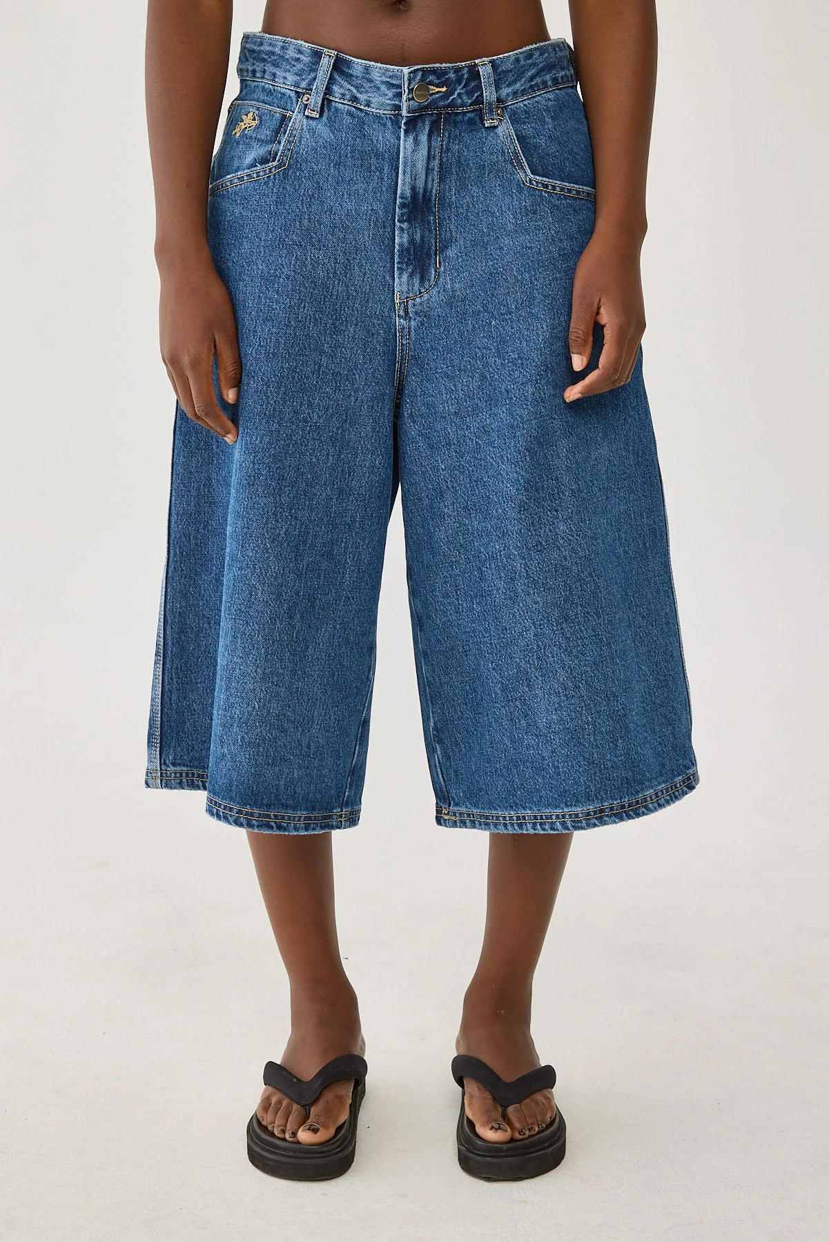 Worship Long Boy Short Worn Rinsed Blue - Image 8