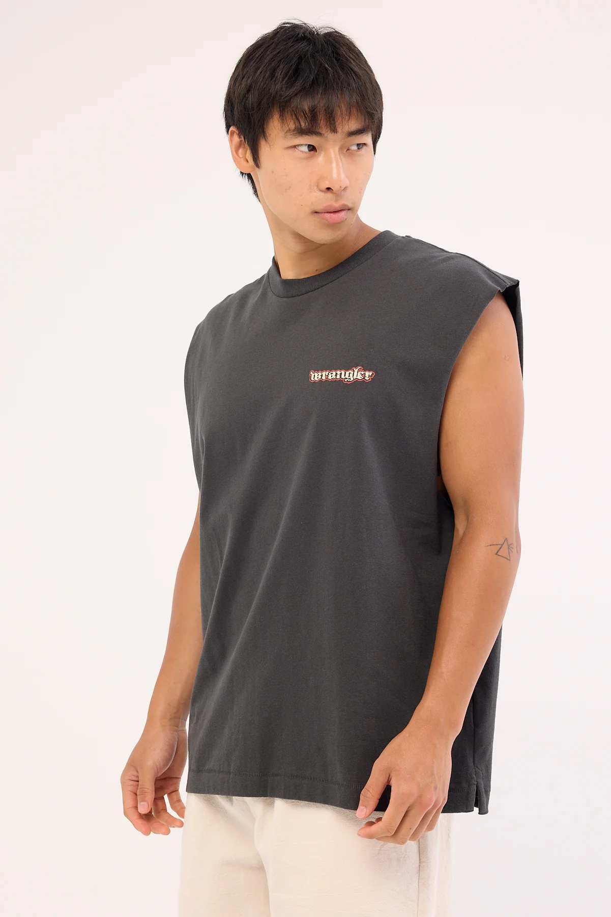 Wrangler Naga Boxcar Muscle Tee Dark Slate - Image 4