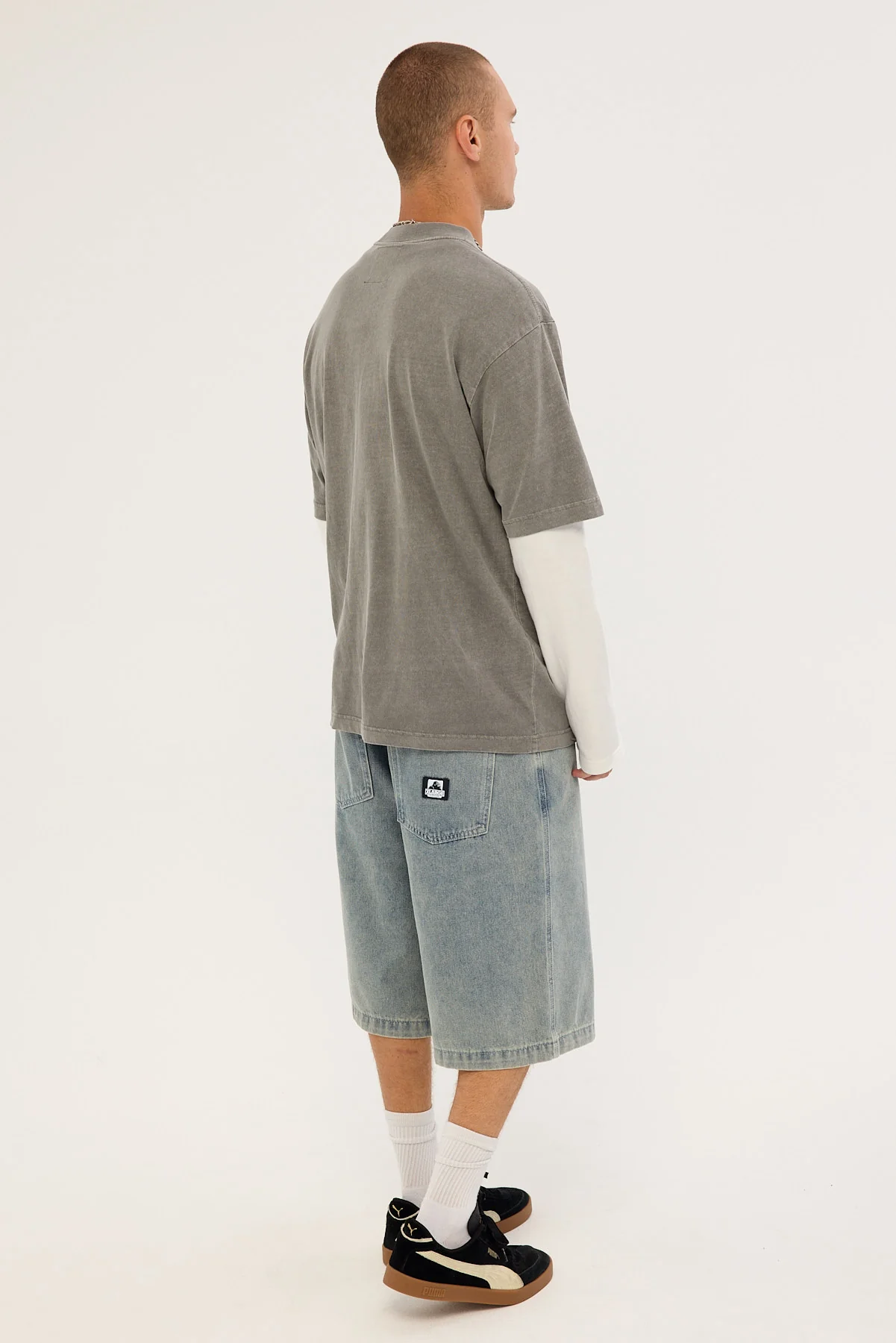 Xlarge Baggy Bull Denim 91 Short Vintage Blue Pink - Image 5