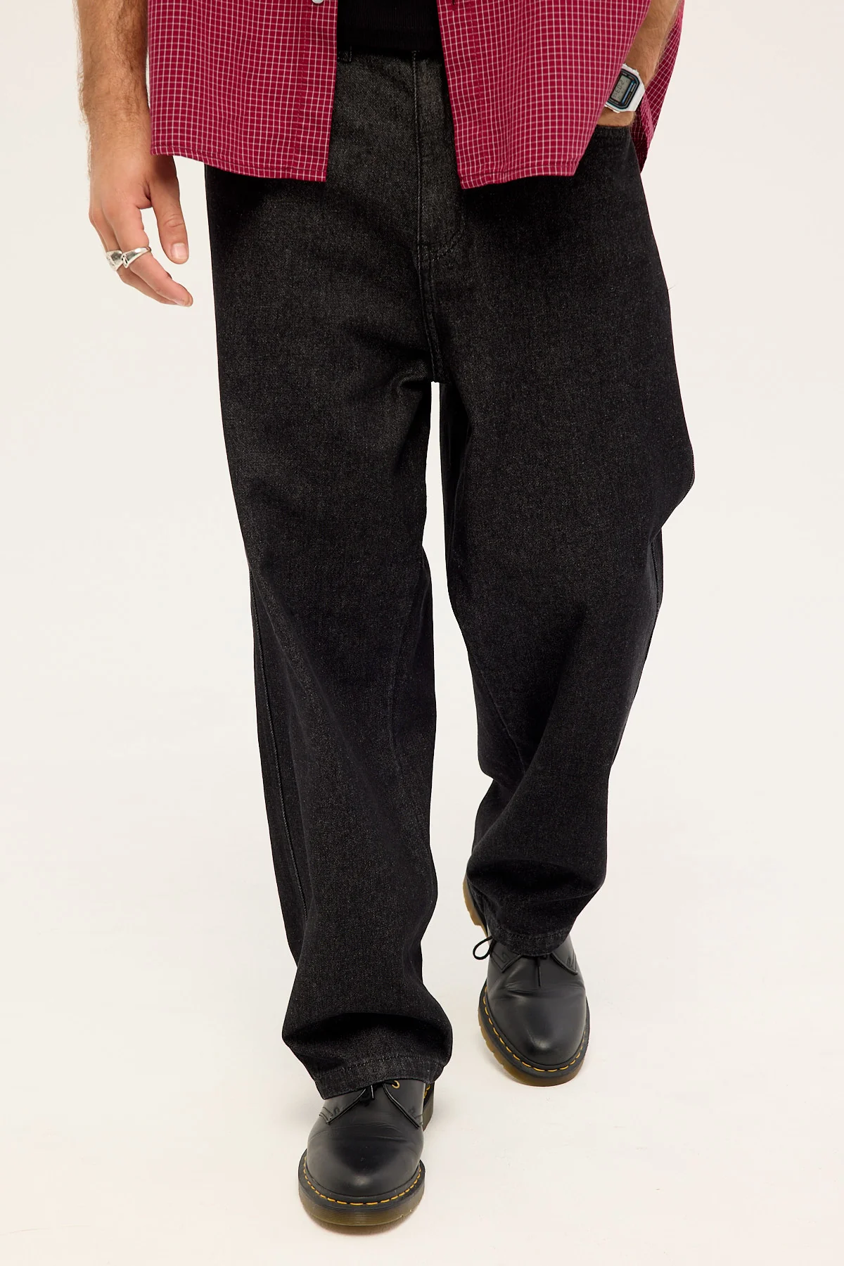 Xlarge Bull Denim 91 Baggy Jean Raw Black - Image 3