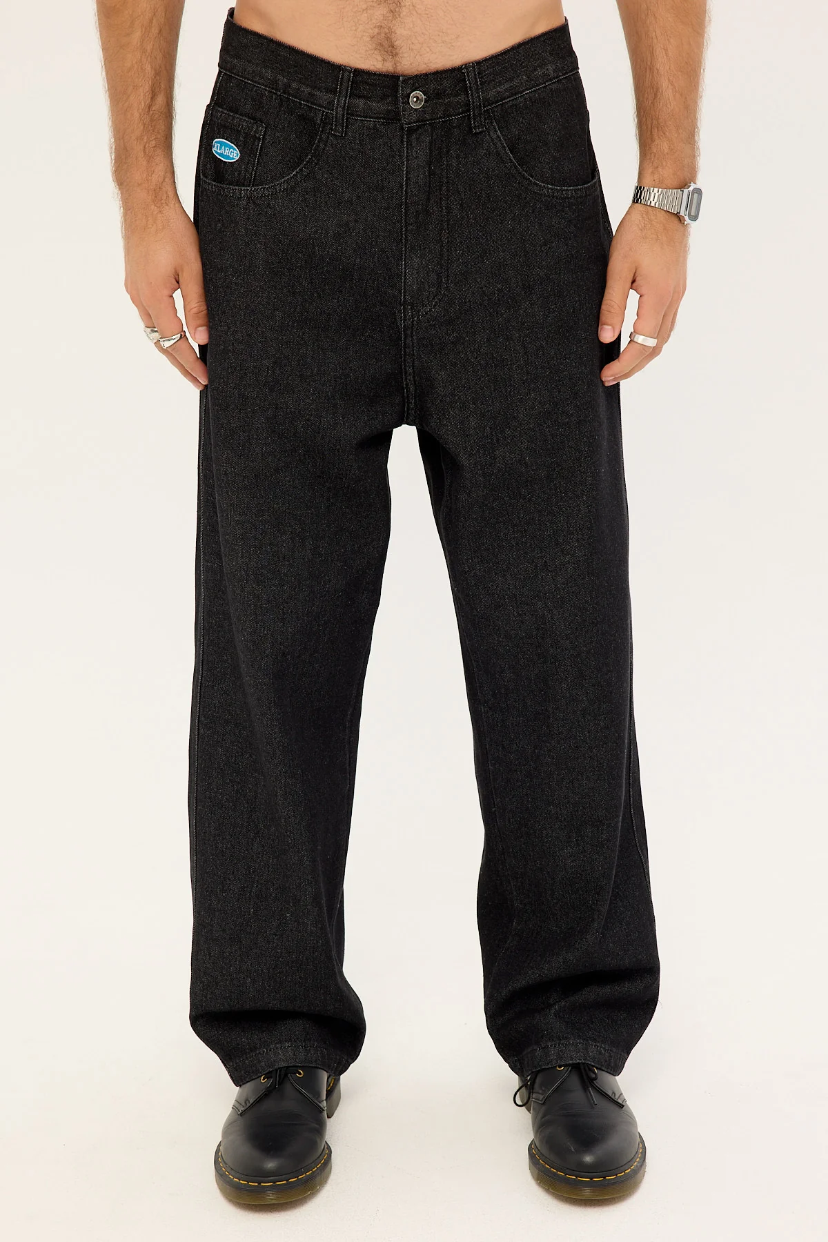 Xlarge Bull Denim 91 Baggy Jean Raw Black - Image 7