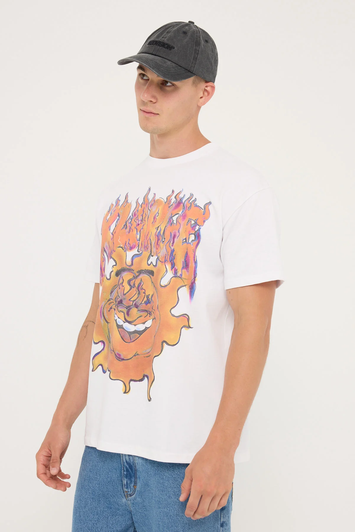 Xlarge XL Burning Tee Solid White - Image 3