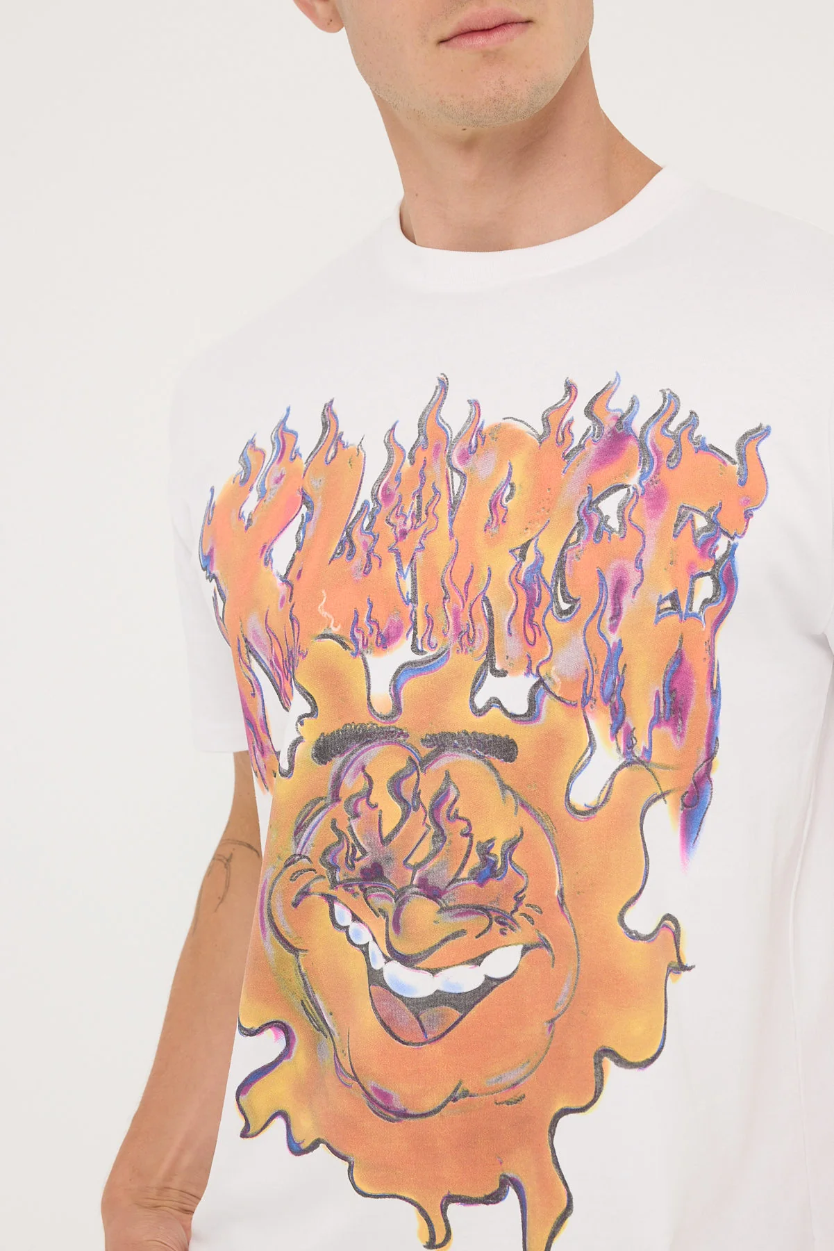 Xlarge XL Burning Tee Solid White - Image 5