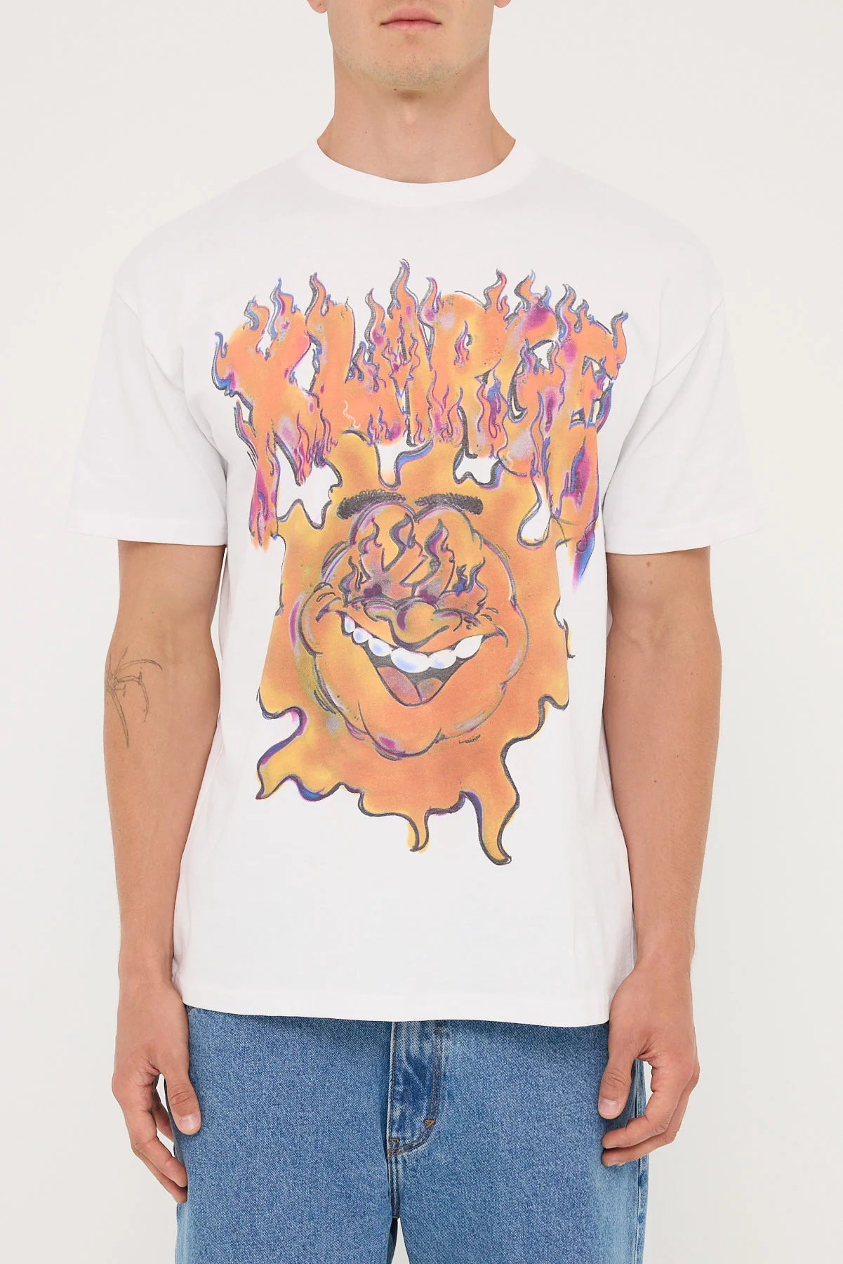 Xlarge XL Burning Tee Solid White - Image 6